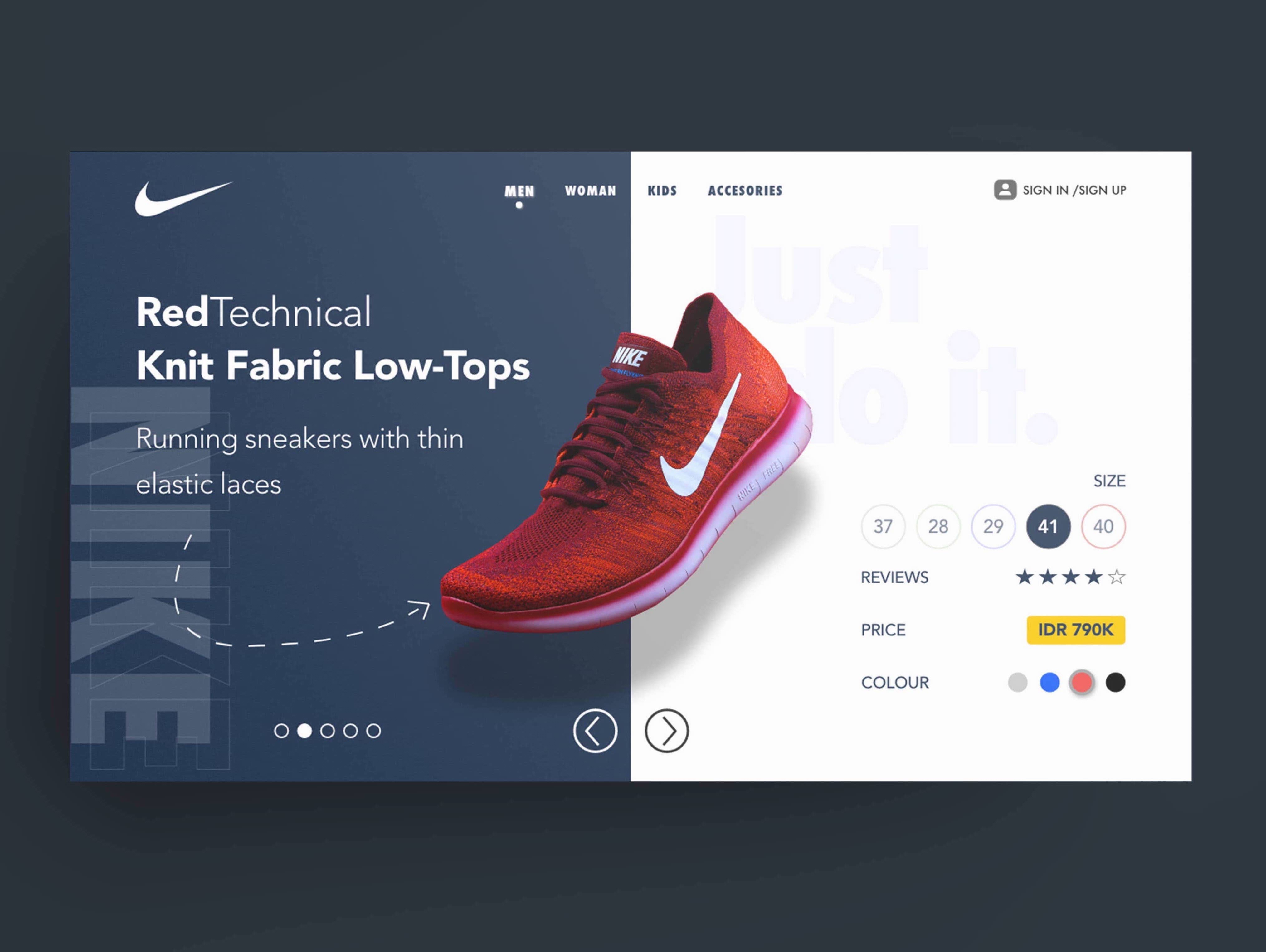 Sport Products Landing Page